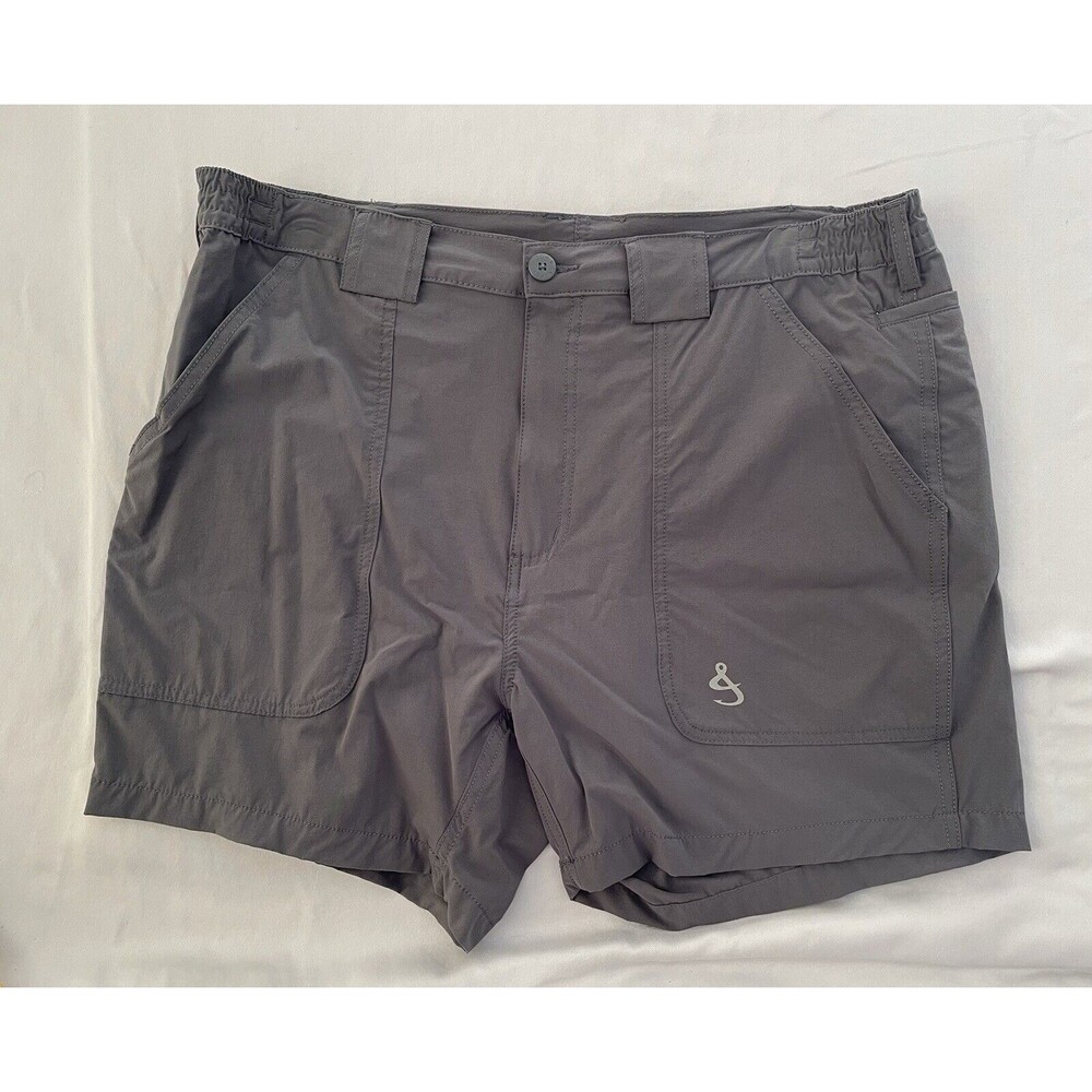 Hook And Tackle Shorts Men Size 38 Black Beer Can Pocket